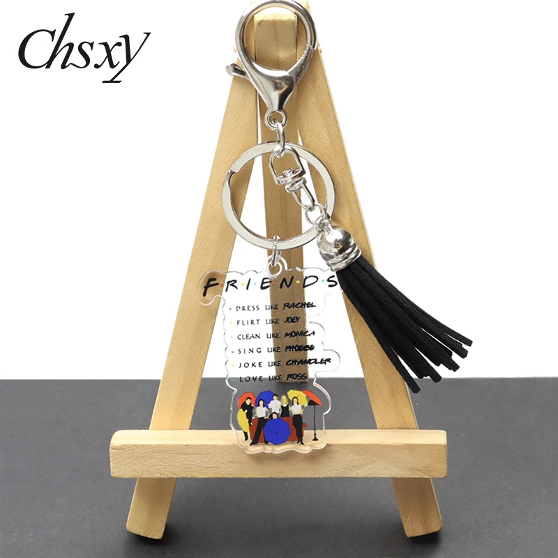 FRIENDS Pendant Acrylic Keychain Key Holder Cattern Print Car Bag Figures Art Photo Tassel Key Rings Key Chain Wholesale Jewelry
FRIENDS Pendant Acrylic Keychain Key Holder Cattern Print Car Bag Figures Art Photo Tassel Key Rings Key Chain Wholesale Jewelry