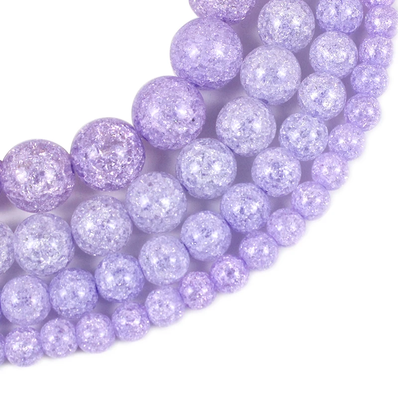 Wholesale Natural Light Purple Cracked Crystal Stone Quartz Round Beads for Diy Bracelet Jewelry Making 15'' strand 6 8 10mm
Wholesale Natural Light Purple Cracked Crystal Stone Quartz Round Beads for Diy Bracelet Jewelry Making 15'' strand 6 8 10mm