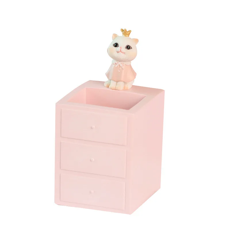 Pencil Holder Desk Organizer for Women Girls Princess Cat Resin Pen Holder Creative Ornaments Makeup Brush Holder
Pencil Holder Desk Organizer for Women Girls Princess Cat Resin Pen Holder Creative Ornaments Makeup Brush Holder