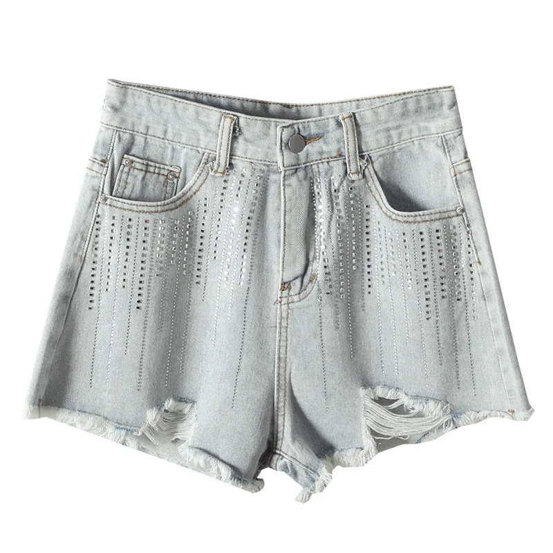 Fashion Diamante Ripped Short Jeans Women Summer New Distressed Denim Shorts 2021 Casual All Match Woamn Hotpants
Fashion Diamante Ripped Short Jeans Women Summer New Distressed Denim Shorts 2021 Casual All Match Woamn Hotpants