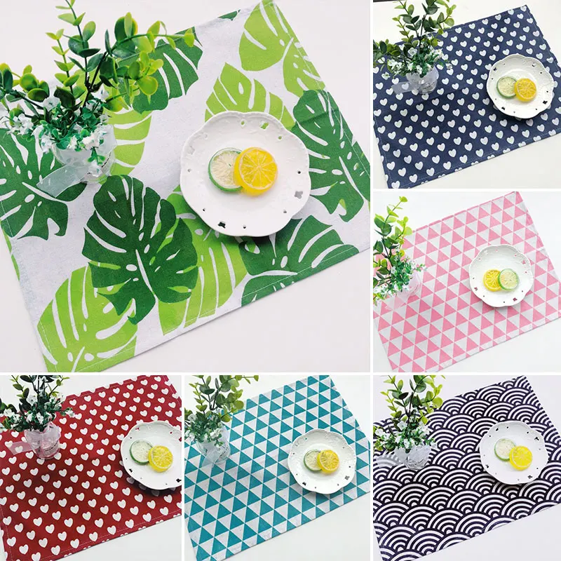 Geometric Printed Placemats Flower Plant Linen Drink Coasters Cup Design Cloth Dining Table Mat Doilies Decoration Accessories
Geometric Printed Placemats Flower Plant Linen Drink Coasters Cup Design Cloth Dining Table Mat Doilies Decoration Accessories