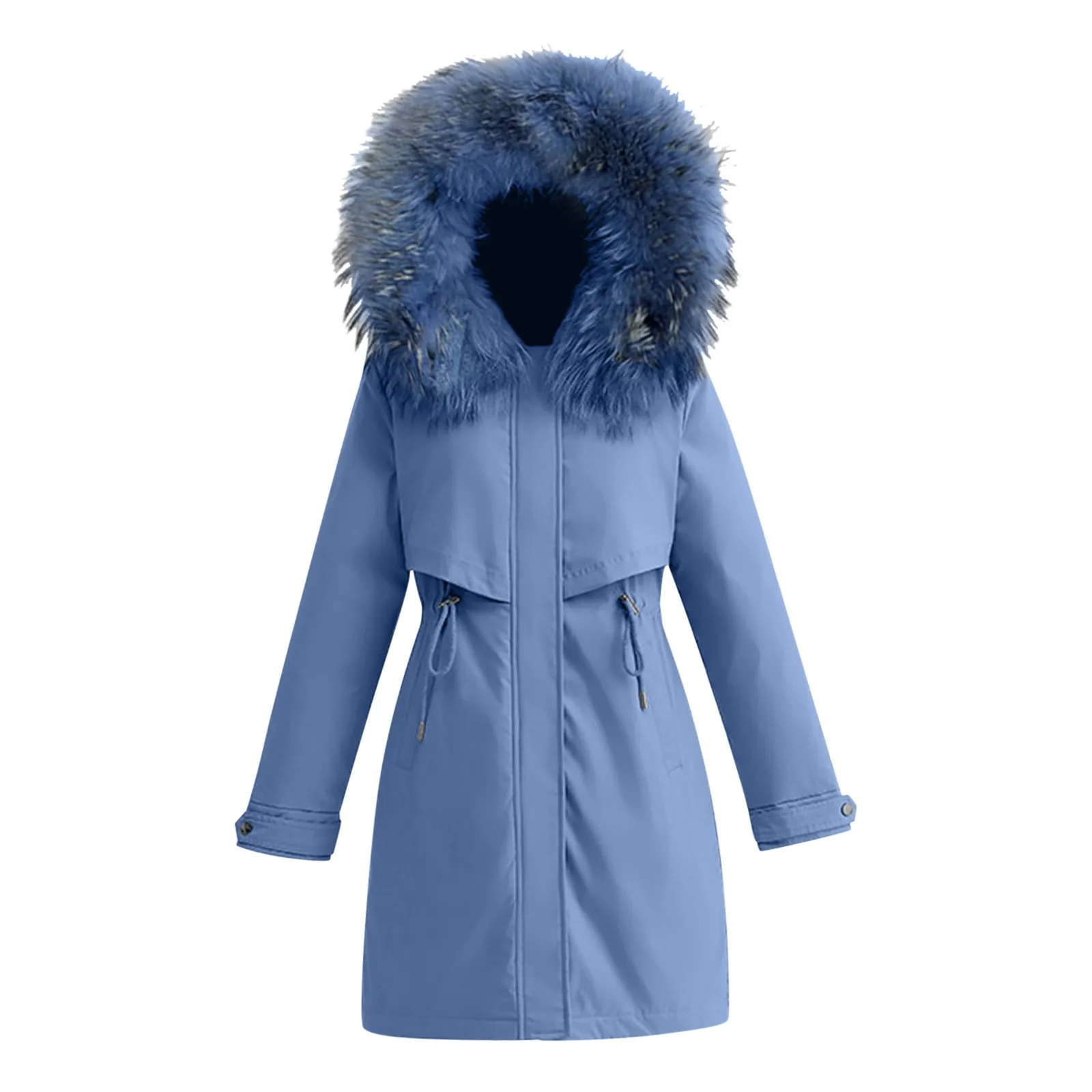 Women's Pure Color Down Coats Hooded Zipper Warm Thicken Jacket With Pockets Belted Waist Warm Overcoat chaqueta mujer
Women's Pure Color Down Coats Hooded Zipper Warm Thicken Jacket With Pockets Belted Waist Warm Overcoat chaqueta mujer