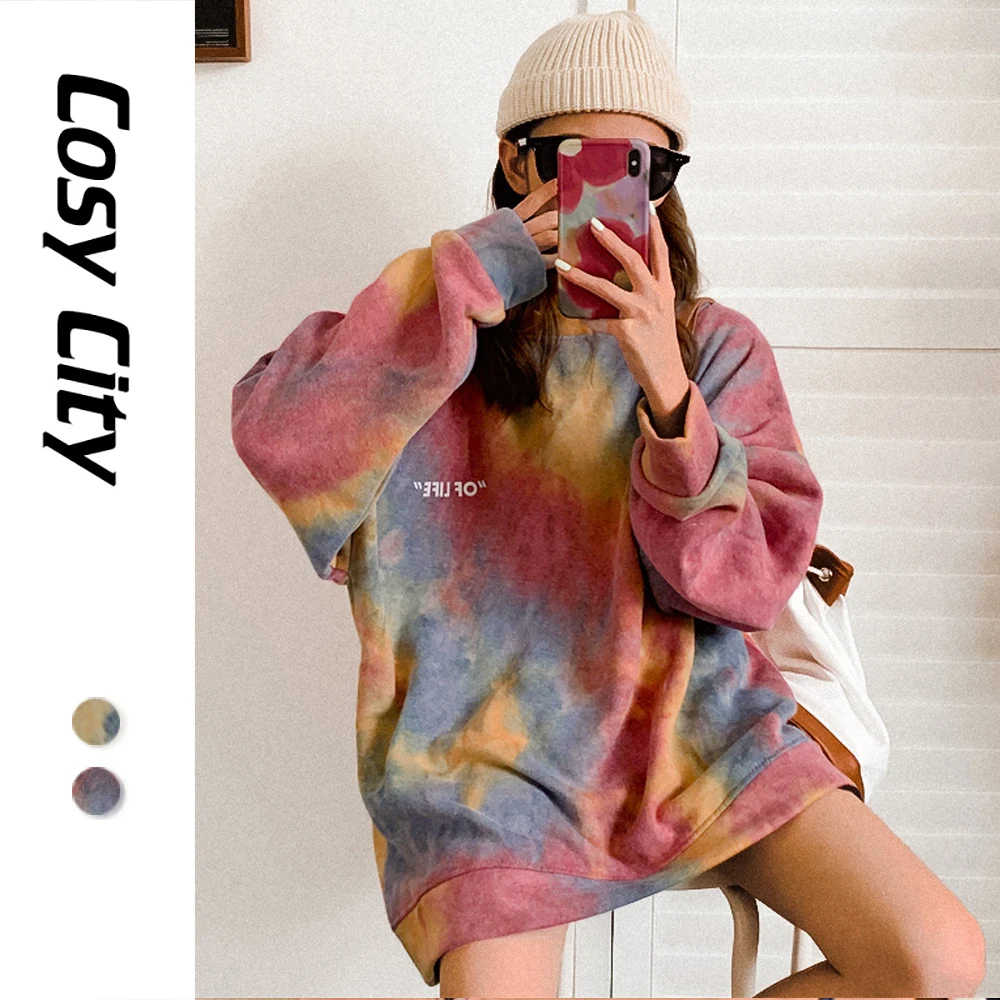 Women Tie Dye Oversized Sweatshirt Female Woman Sweater Long Sleeve Autumn Top Pullovers Coat Korean Fashion Kpop Poleras Mujer
Women Tie Dye Oversized Sweatshirt Female Woman Sweater Long Sleeve Autumn Top Pullovers Coat Korean Fashion Kpop Poleras Mujer