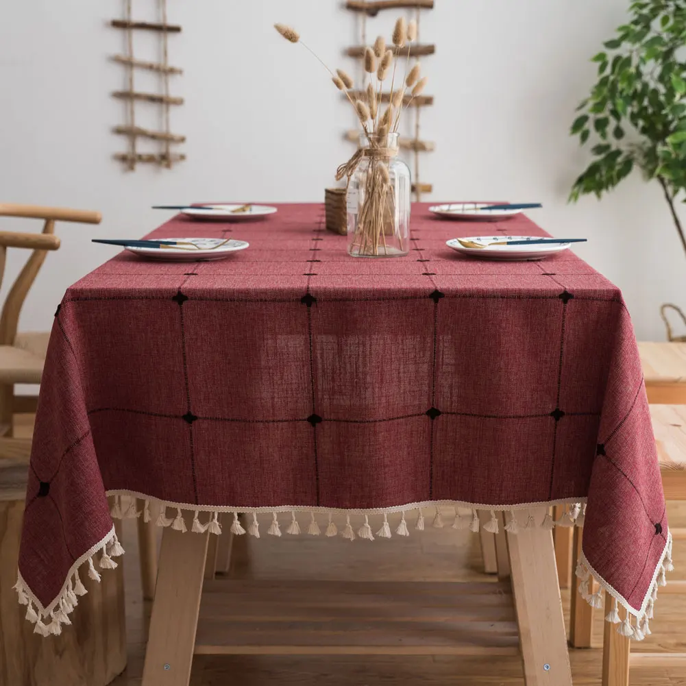 Plaid Decoration Tablecloth Tassel Dining Table Cover Party Wedding Home Kitchen Rectangular Tablecloth
Plaid Decoration Tablecloth Tassel Dining Table Cover Party Wedding Home Kitchen Rectangular Tablecloth