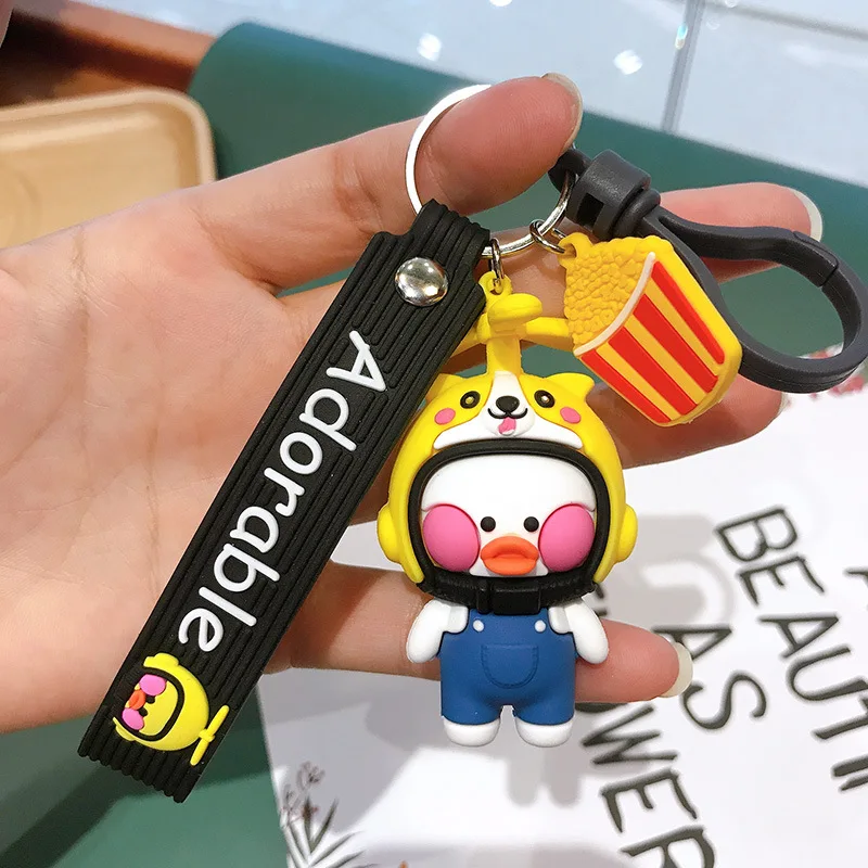 2020 New Fashion Cute Cartoon Glue Helmet Duck Key Chain Creative Trend Automobile Key Chains Bag Pendant Small Gift Key
2020 New Fashion Cute Cartoon Glue Helmet Duck Key Chain Creative Trend Automobile Key Chains Bag Pendant Small Gift Key