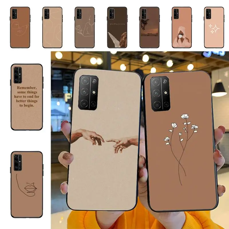 

YNDFCNB Brown Design images Phone Case for Huawei Honor 8x C 9 10 i lite play view 10 20 30 5A Nova 3 I