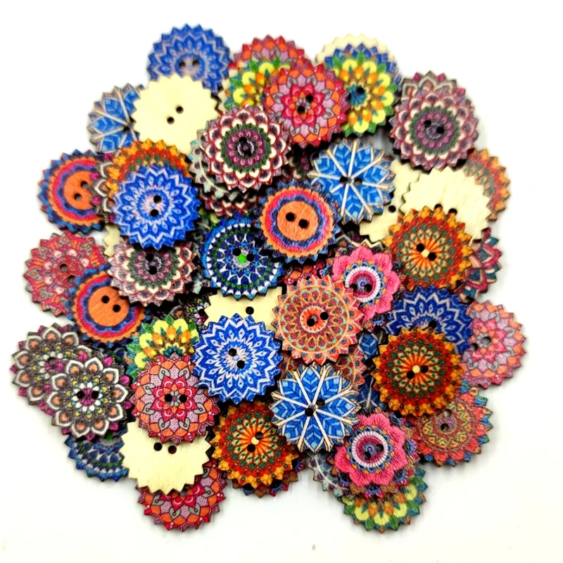 100Pcs 20/25mm Natural Retro Bohemia Pattern Wooden Buttons For Clothing Decoration Scrapbook Home Sewing Accessories Gift Card
100Pcs 20/25mm Natural Retro Bohemia Pattern Wooden Buttons For Clothing Decoration Scrapbook Home Sewing Accessories Gift Card