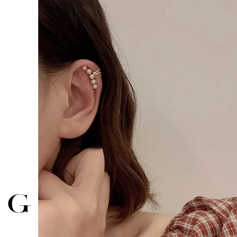 GHIDBK Dainty Five Round Pearls Ear Clip Non Pierced Ear Cuff with Fake Pearl Simple Delicate Ear Climber Fashion Bridal Jewelry
GHIDBK Dainty Five Round Pearls Ear Clip Non Pierced Ear Cuff with Fake Pearl Simple Delicate Ear Climber Fashion Bridal Jewelry