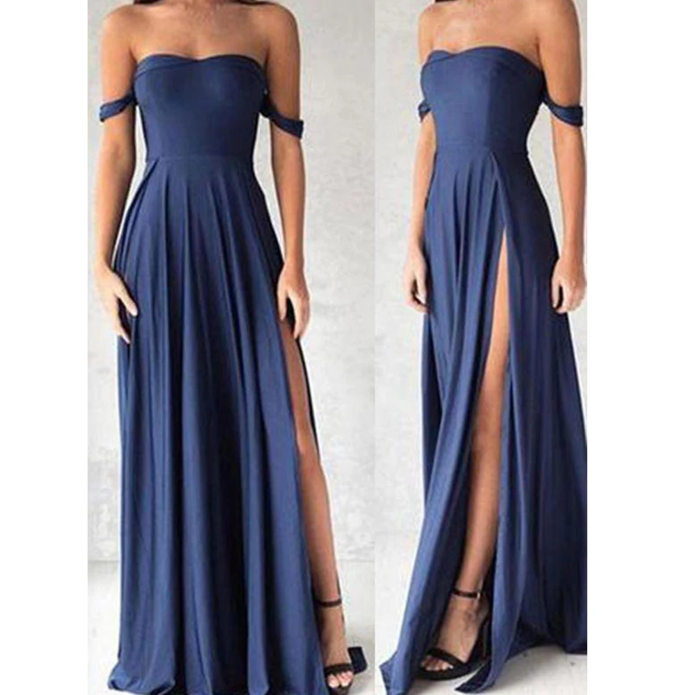 Charming Sexy Evening Dresses Long 2021 Off Shoulder Chiffon A-Line Side Split Prom Dress Elegant Sweetheart robes de soirée
Charming Sexy Evening Dresses Long 2021 Off Shoulder Chiffon A-Line Side Split Prom Dress Elegant Sweetheart robes de soirée