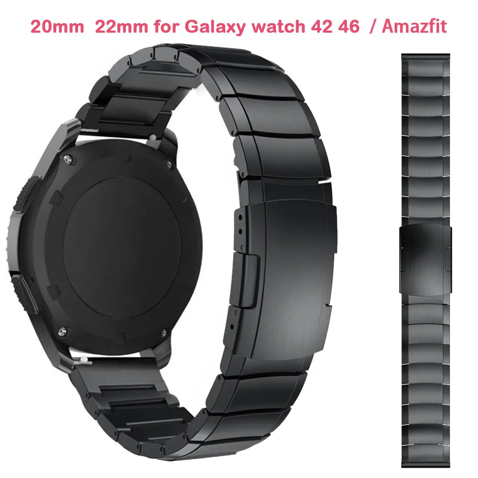 22mm 20mm Watch Band for Samsung Galaxy s3 watch 42 46mm Amazfit Bip Pace Motor 360 Stainless Steel Strap Gear S3 S2 Classic
22mm 20mm Watch Band for Samsung Galaxy s3 watch 42 46mm Amazfit Bip Pace Motor 360 Stainless Steel Strap Gear S3 S2 Classic