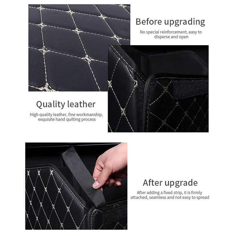 Car Trunk Organizer Storage Box Collapsible Back Seat Organizer Trunk Bag Tool Bag PU Leather Stowing Tidying Auto Accessories 
Car Trunk Organizer Storage Box Collapsible Back Seat Organizer Trunk Bag Tool Bag PU Leather Stowing Tidying Auto Accessories