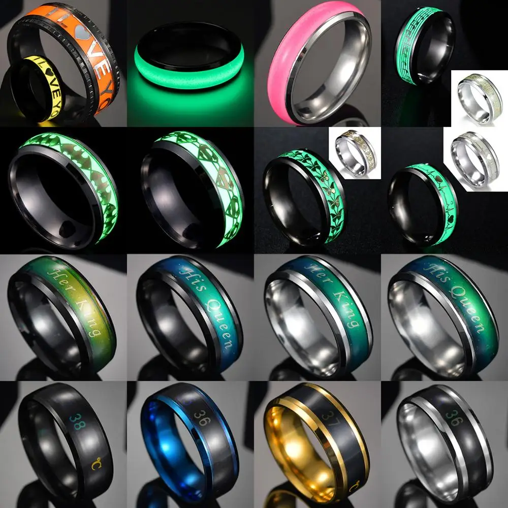 Constellation Titanium Stainless Steel Simple Ring Wedding Band 8mm Colorful Rainbow Couple King/Queen Mood Ring Color Change
Constellation Titanium Stainless Steel Simple Ring Wedding Band 8mm Colorful Rainbow Couple King/Queen Mood Ring Color Change
