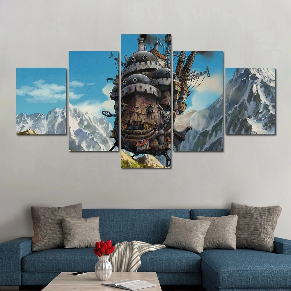 Modular Pictures 5 Panel Howl's Moving Castle Canvas Painting Poster Miyazaki Hayao Movie Poster Canvas Painting
Modular Pictures 5 Panel Howl's Moving Castle Canvas Painting Poster Miyazaki Hayao Movie Poster Canvas Painting