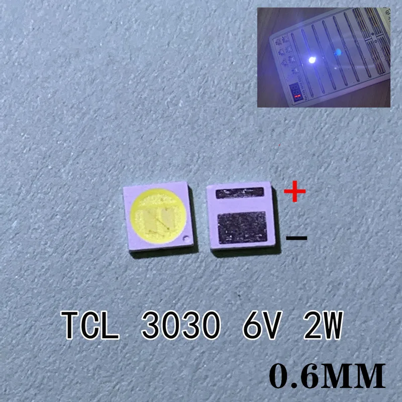Светодиодная подсветка 3030 1 Вт 5 2 3-3 6 В в lextar JUFEI AOT холодный белый свет PT30A66 50 шт. |