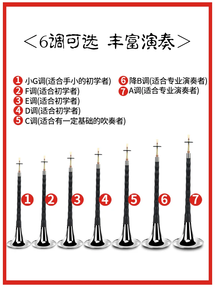 Ebony Blackwood Suona Horn Musical Instrument Full Set Cefgd Tuning Beginner Old Professional Children Big
Ebony Blackwood Suona Horn Musical Instrument Full Set Cefgd Tuning Beginner Old Professional Children Big