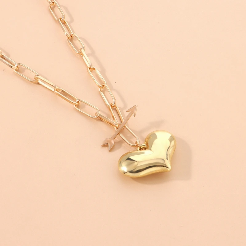 Fashion Punk Charm Choker Necklace for Women Gold Vintage Collar Chain Heart Arrow Tassel Pendant Necklace Female Boho Jewelry
Fashion Punk Charm Choker Necklace for Women Gold Vintage Collar Chain Heart Arrow Tassel Pendant Necklace Female Boho Jewelry