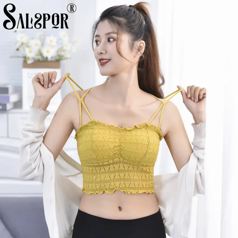 SALSPOR women Crop Top Bra slim Thin Breathable tube top Wireless Underwear Cross Strap Beauty Back Breast Wrap Lingerie
SALSPOR women Crop Top Bra slim Thin Breathable tube top Wireless Underwear Cross Strap Beauty Back Breast Wrap Lingerie
