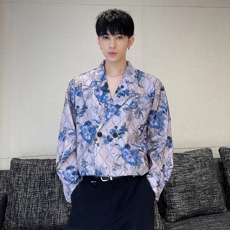 Men's Flower Shirt Korean Streetwear Vintage Fashion Loose Casual Shirt Men Suit Collar Shirt Coat
Men's Flower Shirt Korean Streetwear Vintage Fashion Loose Casual Shirt Men Suit Collar Shirt Coat