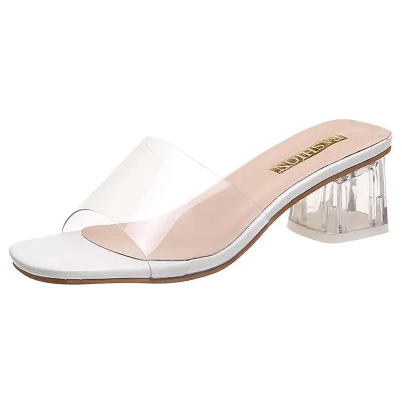 Female Shoes Slippers Casual Med Women Heels Jelly Slides Square heel 2021 Luxury Soft High Transparent Summer Block Rome PU Rub
Female Shoes Slippers Casual Med Women Heels Jelly Slides Square heel 2021 Luxury Soft High Transparent Summer Block Rome PU Rub