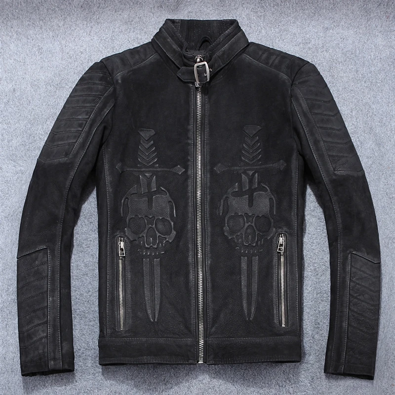 Vintage Black 2020 Men American Skulls Motorcycle Leather Jacket Plus Size XXXXL Genuine Thick Cowhide Spring Biker's Coat
Vintage Black 2020 Men American Skulls Motorcycle Leather Jacket Plus Size XXXXL Genuine Thick Cowhide Spring Biker's Coat