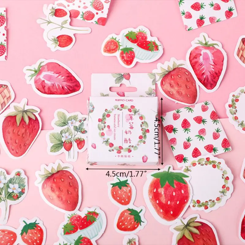45pcs/box Strawberry Stationery Stickers Sealing Label Travel Sticker DIY Scrapbooking Diary Planner Albums Decorations
45pcs/box Strawberry Stationery Stickers Sealing Label Travel Sticker DIY Scrapbooking Diary Planner Albums Decorations