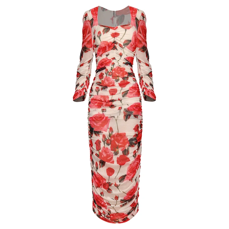 Runway Spring New Women'S Sexy Fashion Mesh Elastic Band Slimming Party Elegant Chic Midi Dress
Runway Spring New Women'S Sexy Fashion Mesh Elastic Band Slimming Party Elegant Chic Midi Dress