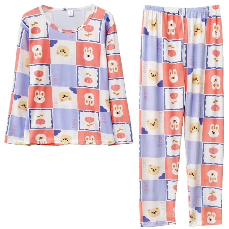 Women's round neck loose casual two-piece cartoon long-sleeved trousers home service comfortable suit breathable pajamas
Women's round neck loose casual two-piece cartoon long-sleeved trousers home service comfortable suit breathable pajamas