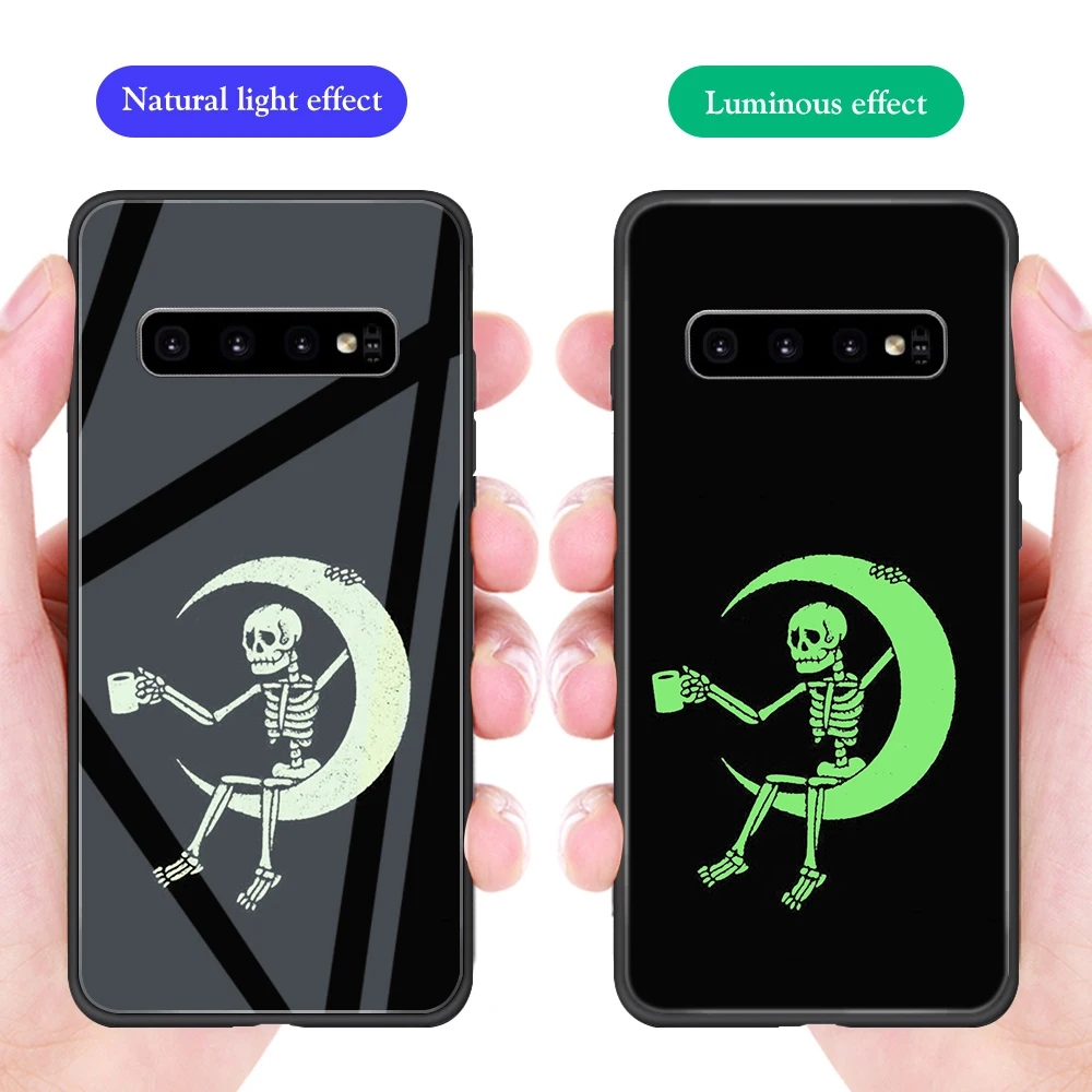 Skeleton Skull For Samsung S10 S9 S8 S7 S10e S20 Ultra A51 A71 A50 A40 A20E A70 Note 20 10 9 8 Plus Luminous Tempered Glass Case
Skeleton Skull For Samsung S10 S9 S8 S7 S10e S20 Ultra A51 A71 A50 A40 A20E A70 Note 20 10 9 8 Plus Luminous Tempered Glass Case