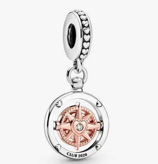 New Year 925 Sterling Silver Bead Club 2020 Compass Dangle Charm Fit pan Bracelet & Necklace Diy Women Jewelry
New Year 925 Sterling Silver Bead Club 2020 Compass Dangle Charm Fit pan Bracelet & Necklace Diy Women Jewelry