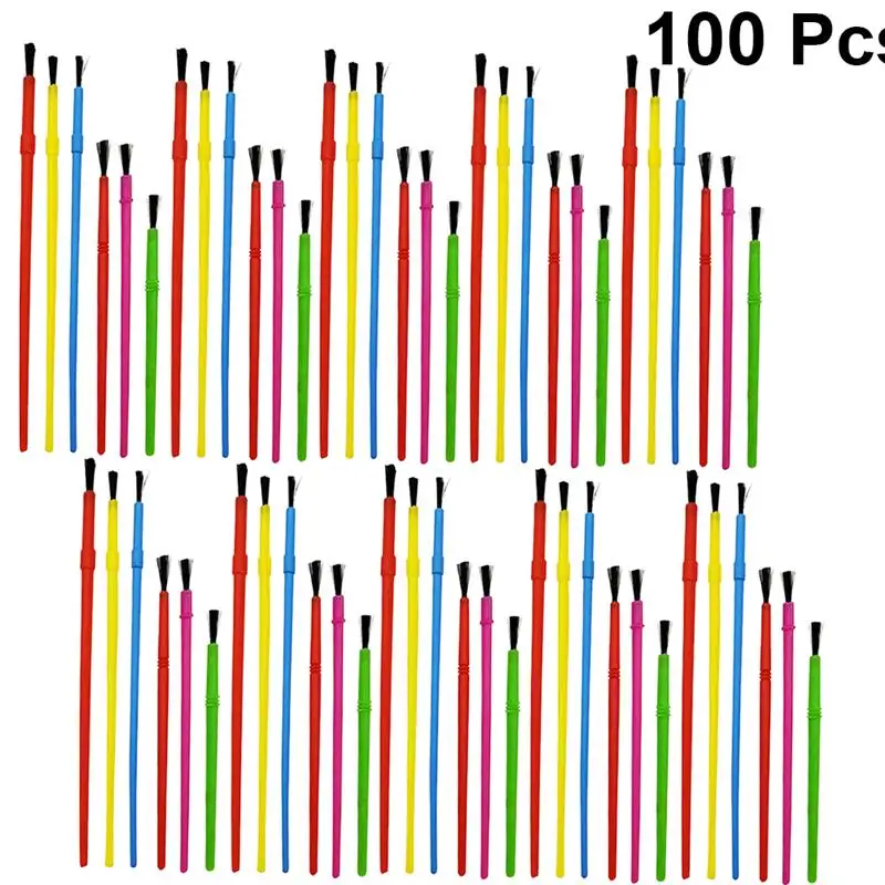 100PCS Plastic Brushes DIY Detail Paint Brushes Fine Detailing Painting Drawing Brushes for Children (Random Color)
100PCS Plastic Brushes DIY Detail Paint Brushes Fine Detailing Painting Drawing Brushes for Children (Random Color)