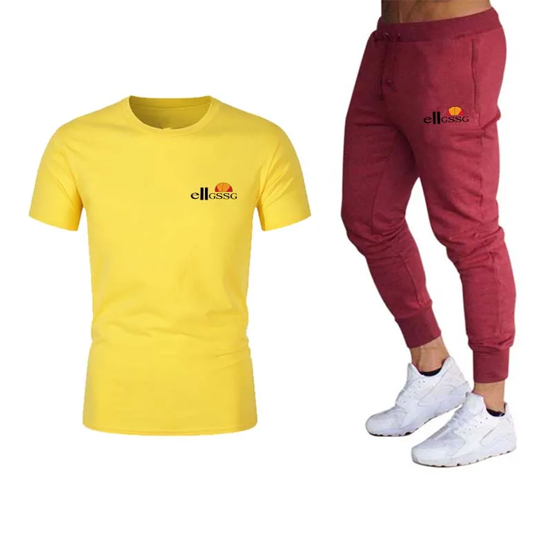 2021 spring and summer new men's T-shirt 2-piece sportswear short-sleeved top + pants sports fitness clothing men's clothing
2021 spring and summer new men's T-shirt 2-piece sportswear short-sleeved top + pants sports fitness clothing men's clothing