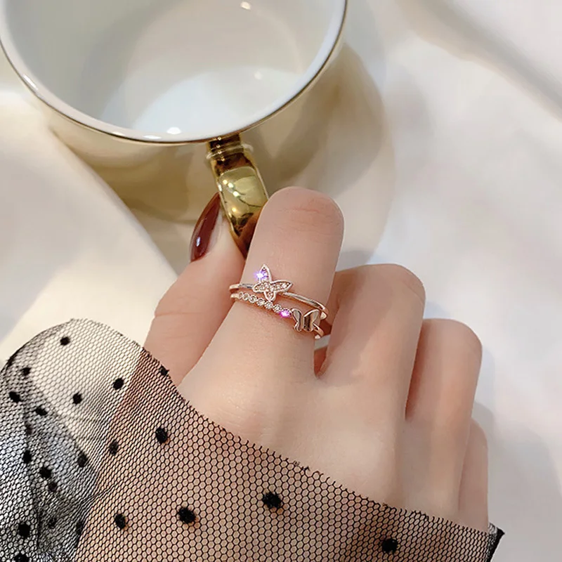 Korean fashionable temperament individual character cold wind butterfly opening can adjust senior sense female ring
Korean fashionable temperament individual character cold wind butterfly opening can adjust senior sense female ring