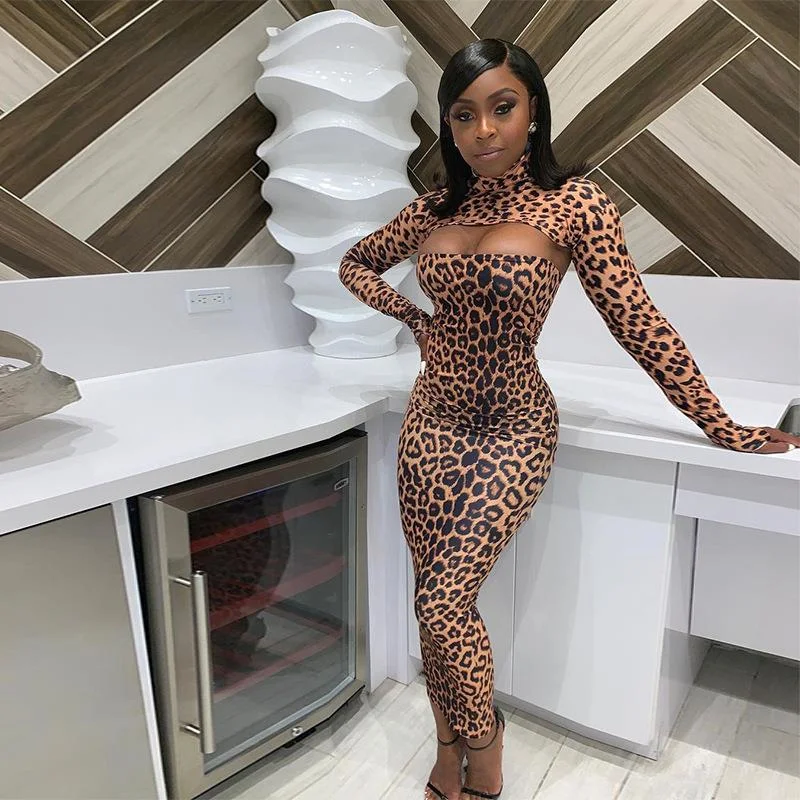Sexy Women Dress Temperament Leopard Print Party Dress Casual Push Up Hip Skinny Hollow Out Slim Dresses Elegant Female Robe
Sexy Women Dress Temperament Leopard Print Party Dress Casual Push Up Hip Skinny Hollow Out Slim Dresses Elegant Female Robe