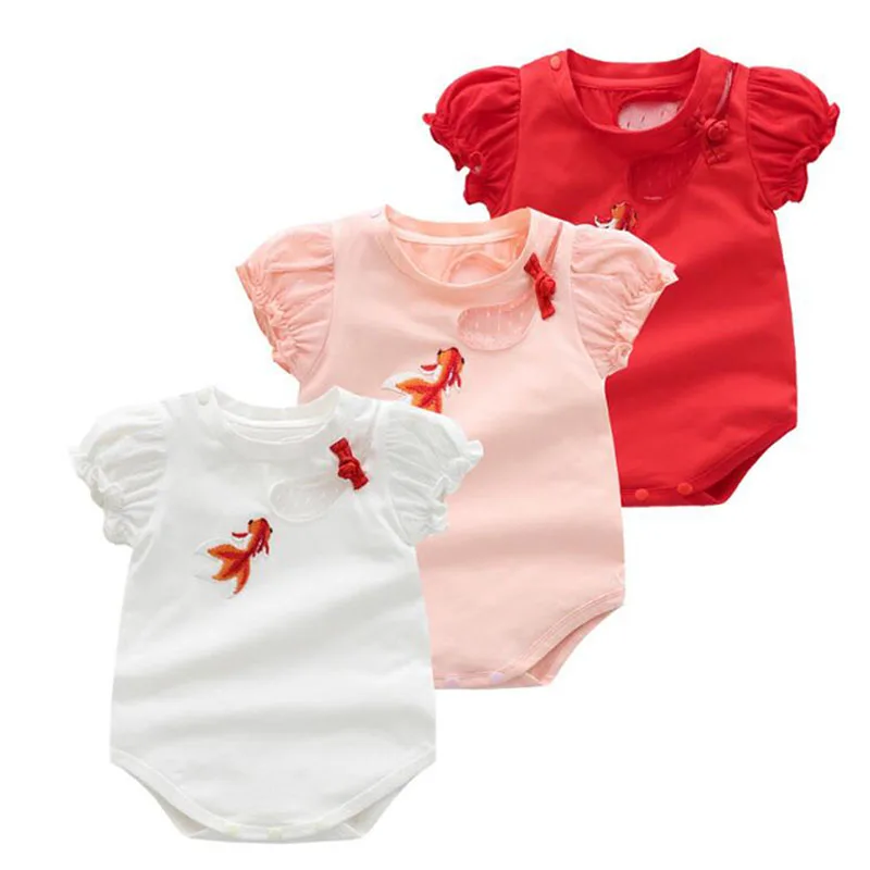 New 2021 Summer Baby Girl Short Sleeve Goldfish Rompers Baby Rompers Infant Boy Cotton Clothes Baby Girl Rompers
New 2021 Summer Baby Girl Short Sleeve Goldfish Rompers Baby Rompers Infant Boy Cotton Clothes Baby Girl Rompers