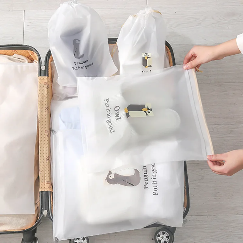 5PCS Waterproof transparent travel storage drawstring pocket towel underwear finishing clothing packaging bags
5PCS Waterproof transparent travel storage drawstring pocket towel underwear finishing clothing packaging bags