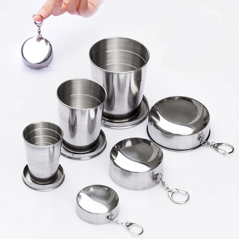 60/150/250ml Stainless Steel Portable Folding Telescopic Collapsible Outdoor Travel Cup Mug For Travel/hiking/camping Tools
60/150/250ml Stainless Steel Portable Folding Telescopic Collapsible Outdoor Travel Cup Mug For Travel/hiking/camping Tools