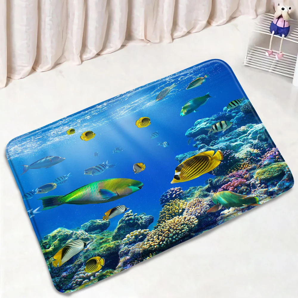 Underwater World Tropical Fish Bath Mats Kitchen Mat 3D Animal Ocean Scenery Children Room Door Pad Floor Rugs Anti-slip Carpet
Underwater World Tropical Fish Bath Mats Kitchen Mat 3D Animal Ocean Scenery Children Room Door Pad Floor Rugs Anti-slip Carpet
