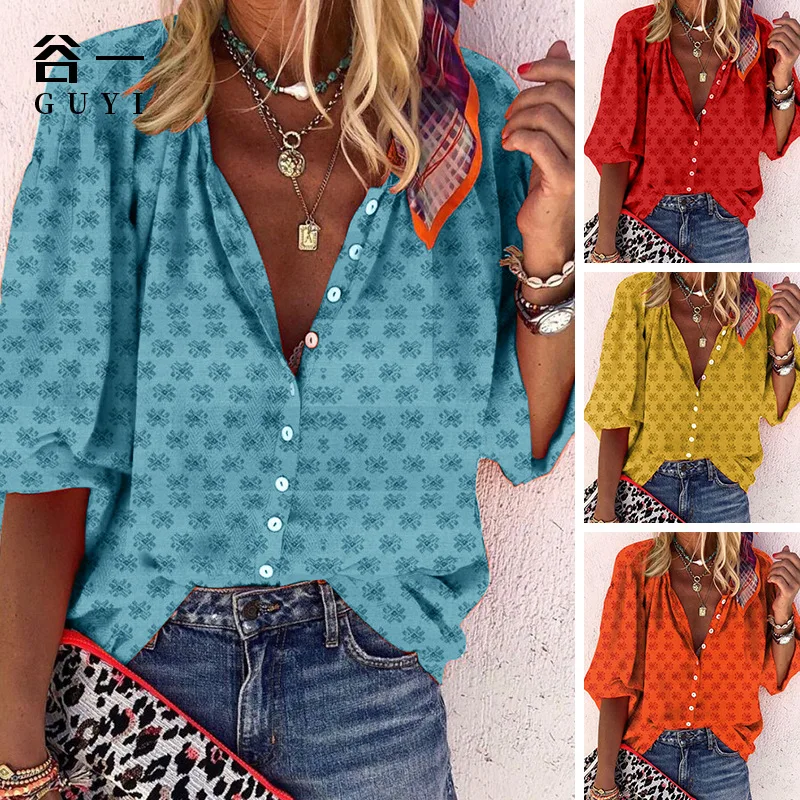 2020 Autumn New Women's Long-Sleeved Cardigan Printed Button Lapel Shirt Women's S-2XL tops for women fashion Turn-down Collar
2020 Autumn New Women's Long-Sleeved Cardigan Printed Button Lapel Shirt Women's S-2XL tops for women fashion Turn-down Collar