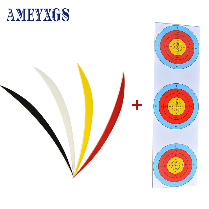 20pcs 5inch Archery Arrow Feather 4Color and 3 Target Paper Shooting Training DIY Set for Adult Beginners Hunting Accessories
20pcs 5inch Archery Arrow Feather 4Color and 3 Target Paper Shooting Training DIY Set for Adult Beginners Hunting Accessories