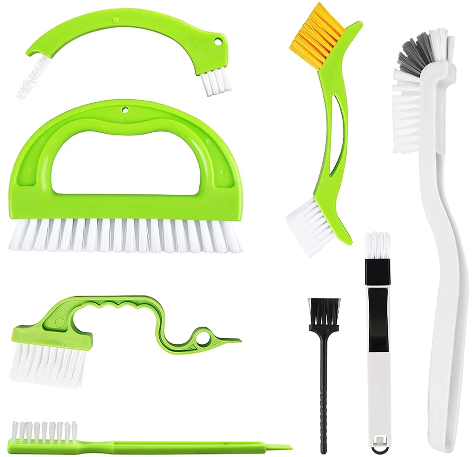 8-piece grouting cleaning brush, hand-held slot cleaning tool, ceramic tile joint scrubbing brush, deep cleaning
8-piece grouting cleaning brush, hand-held slot cleaning tool, ceramic tile joint scrubbing brush, deep cleaning