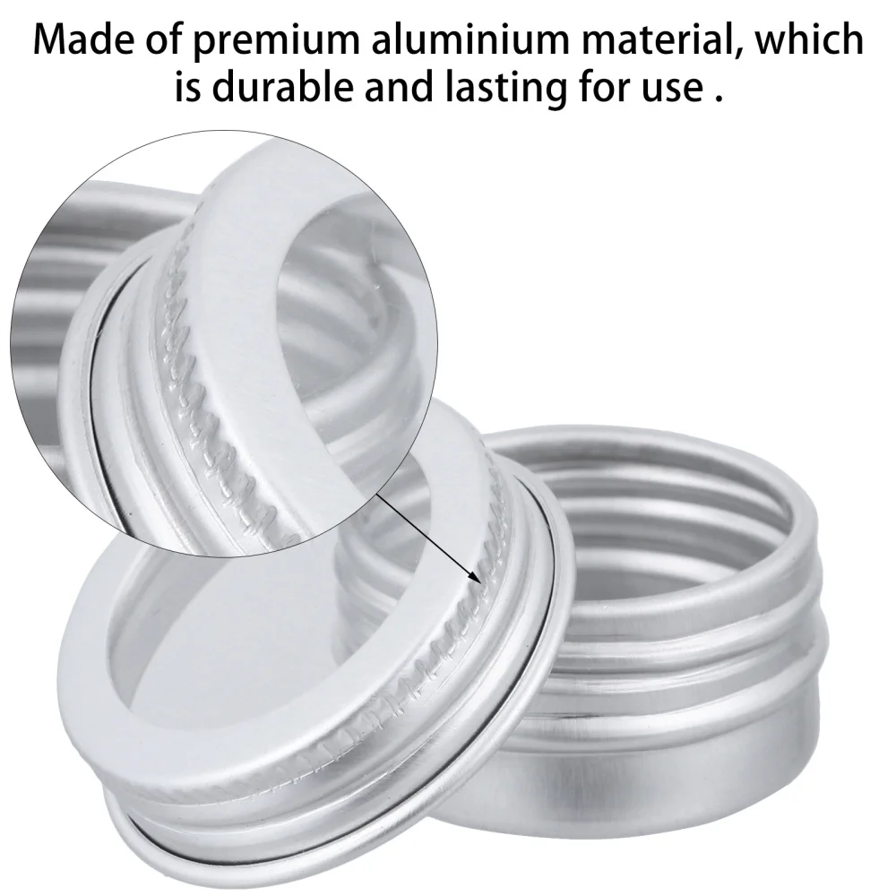 15pcs 5ML Aluminium Jar Clear Screw Lid Round Storage Boxes Ointment Boxes
15pcs 5ML Aluminium Jar Clear Screw Lid Round Storage Boxes Ointment Boxes