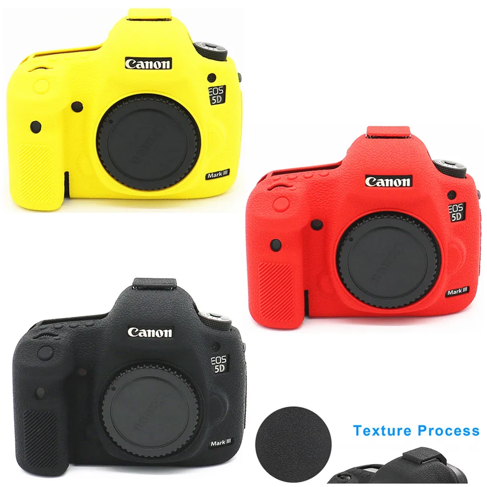 Silicone Armor Skin Case Body Cover Protector Anti-skid Texture Design for Canon EOS 5D Mark III 3 5D3 / 5Ds R / 5Ds Camera ONLY
Silicone Armor Skin Case Body Cover Protector Anti-skid Texture Design for Canon EOS 5D Mark III 3 5D3 / 5Ds R / 5Ds Camera ONLY