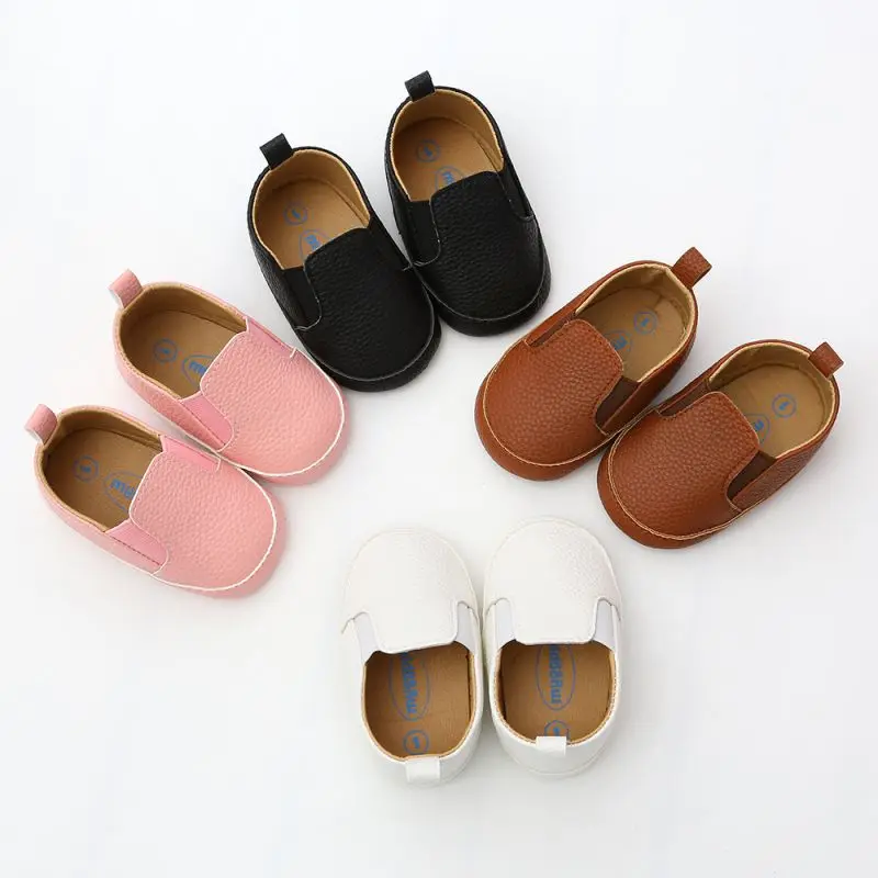 First Walkers Newborn Baby Shoes Toddler Prewalker Shoes Baby Boy Girl Pu Leather Casual Shoes