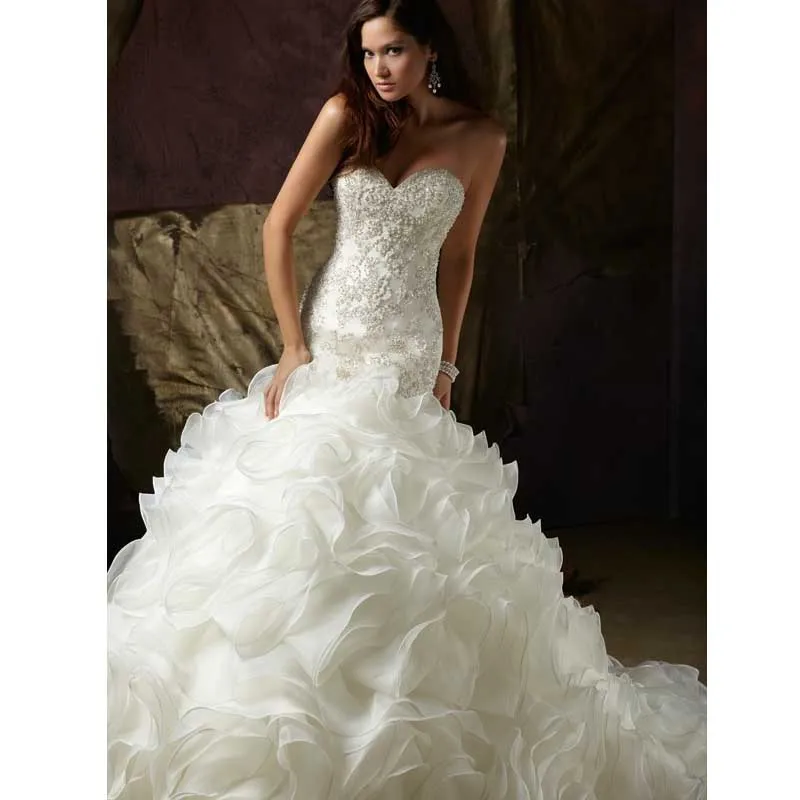 Vestido De Noiva 2018 Sexy sweetheart Mermaid Cheap Custom ruffles lace Country Style Bridal Gown mother of the bride dresses
Vestido De Noiva 2018 Sexy sweetheart Mermaid Cheap Custom ruffles lace Country Style Bridal Gown mother of the bride dresses