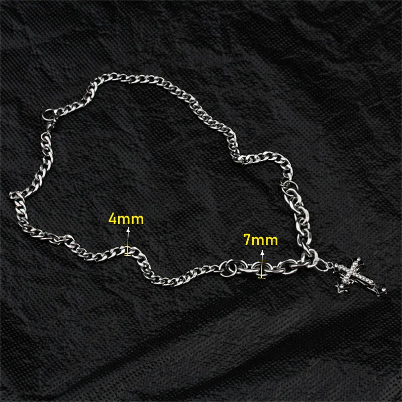 Ожерелье унисекс из нержавеющей стали длинная цепь в стиле рэп/хип-хоп кулон с