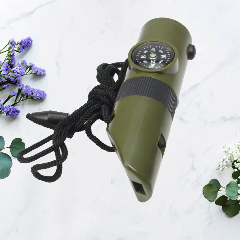 7 in 1 Multifunctional Portable Whistles Emergency Survival Whistles with Lanyard LED Light Compass Magnifier for Ou
7 in 1 Multifunctional Portable Whistles Emergency Survival Whistles with Lanyard LED Light Compass Magnifier for Ou