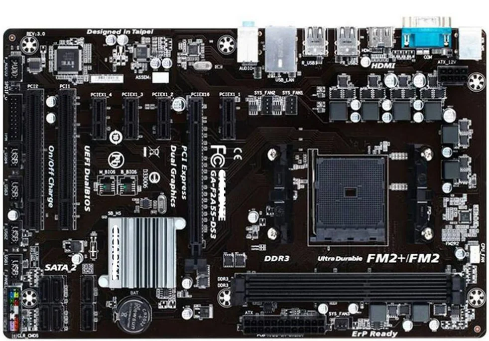 GA-F2A55-DS3 100% оригинальная б/у материнская плата DDR3 FM2 F2A55-DS3, встроенная графическая материнская плата для настольного компьютера
GA-F2A55-DS3 100% оригинальная б/у материнская плата DDR3 FM2 F2A55-DS3, встроенная графическая материнская плата для настольного компьютера