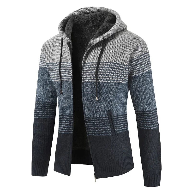 Sweater Coat Men 2021 Winter Thick Warm Hooded Cardigan Jumpers Men Striped Wool Liner Zipper Fleece Coats Men
Sweater Coat Men 2021 Winter Thick Warm Hooded Cardigan Jumpers Men Striped Wool Liner Zipper Fleece Coats Men