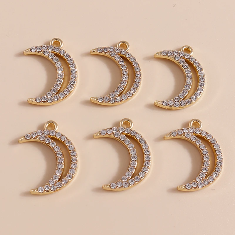 5pcs18*13mm Exquisite Crystal Moon Charms for Dangle Earrings Bracelets Keychains DIY Jewelry Making Accessories Handmade Craft
5pcs18*13mm Exquisite Crystal Moon Charms for Dangle Earrings Bracelets Keychains DIY Jewelry Making Accessories Handmade Craft