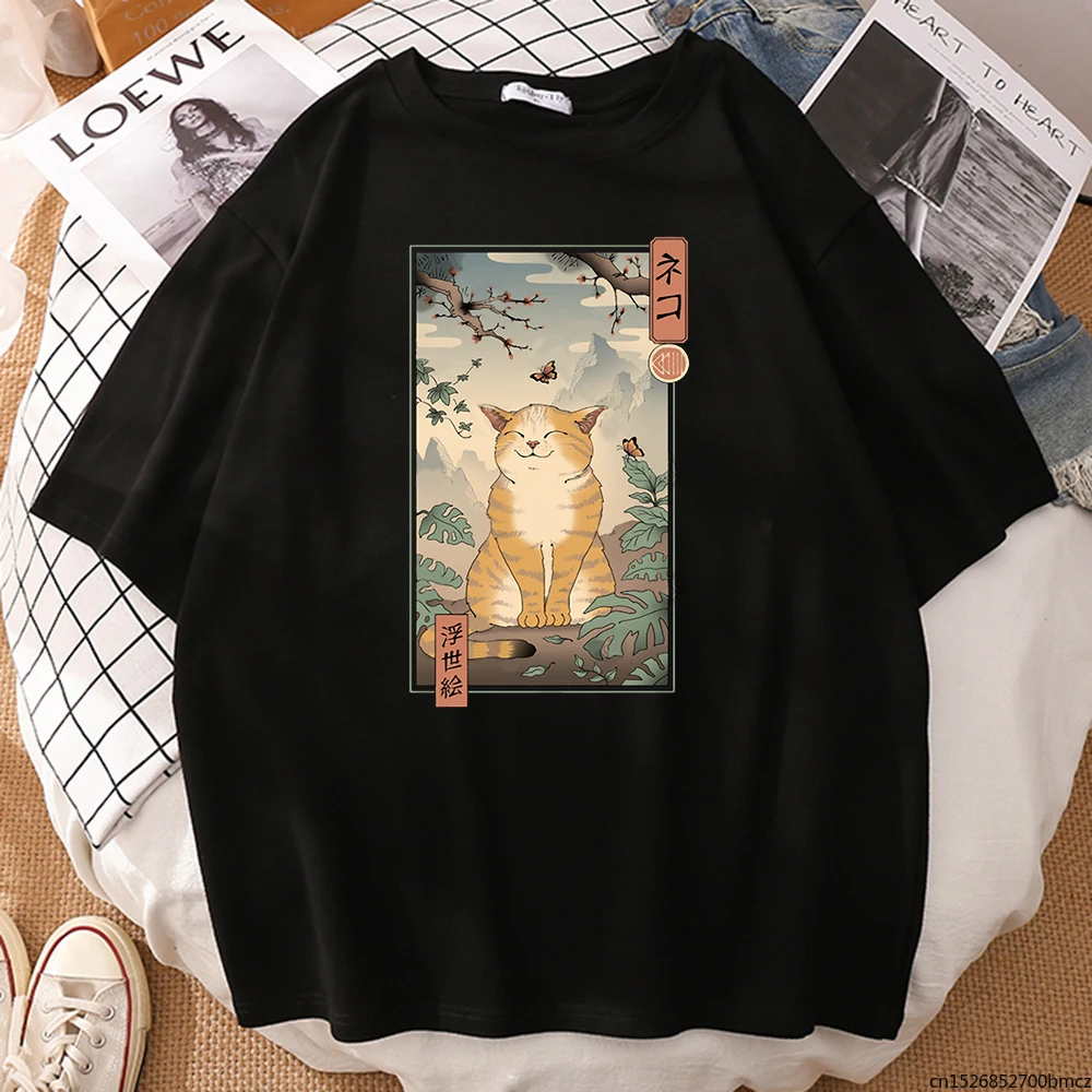 Squatting Cat Print Tshirts Sport Casual Short Sleeved Summer Travering Fit WoWomen T-shirt
Squatting Cat Print Tshirts Sport Casual Short Sleeved Summer Travering Fit WoWomen T-shirt
